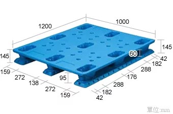 塑膠棧板K-LB全吹塑川型系列