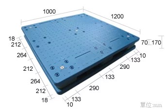 塑膠棧板K-CD雙平面系列(平面無洞設計 可建置鋼管)