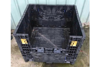 【B】中古黑色耐用型塑鋼折疊籠