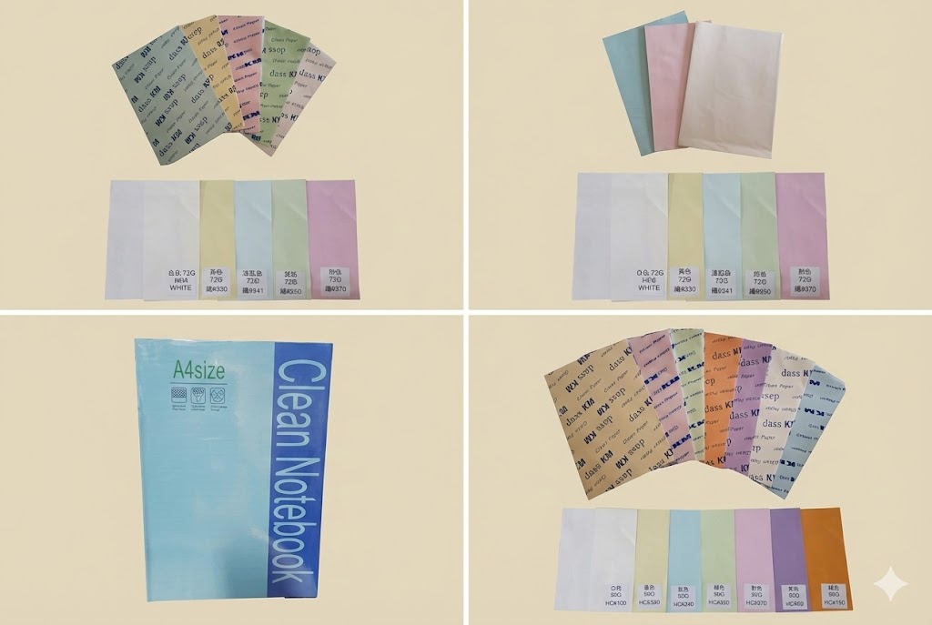 無塵室影印紙、筆記本
