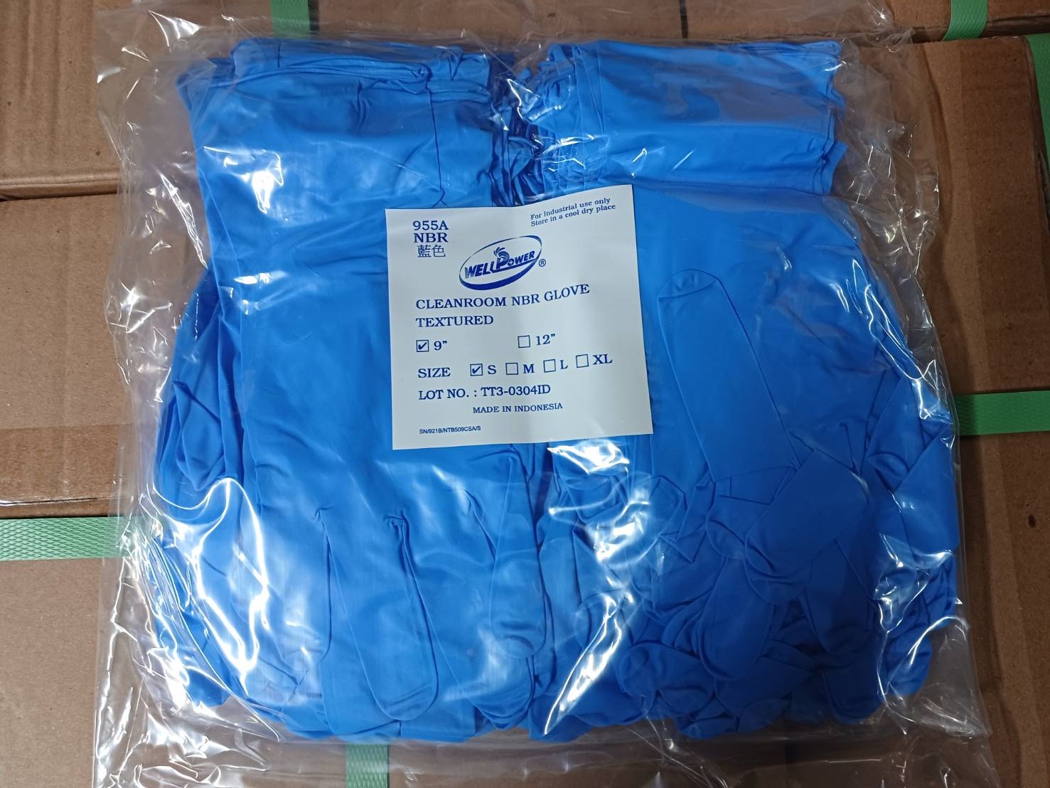 15.F-955A 9"NBR 藍 5.5G 手套 真空