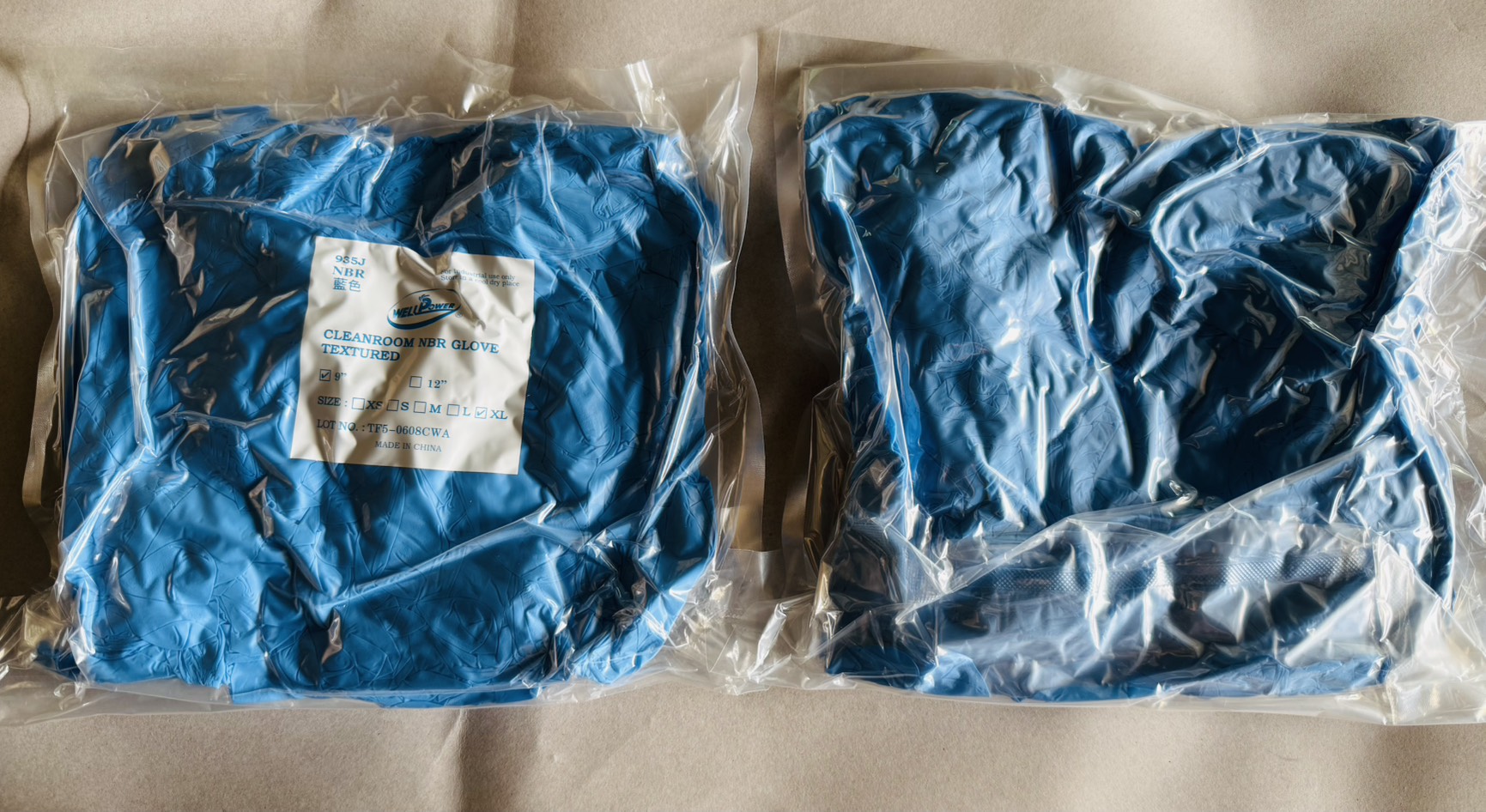 5.F-935J 9"NBR 藍 3.5G 手套 真空