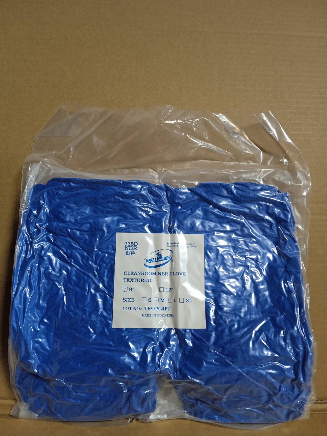 2.F-935D 9"NBR 藍 3.5G 手套 真空