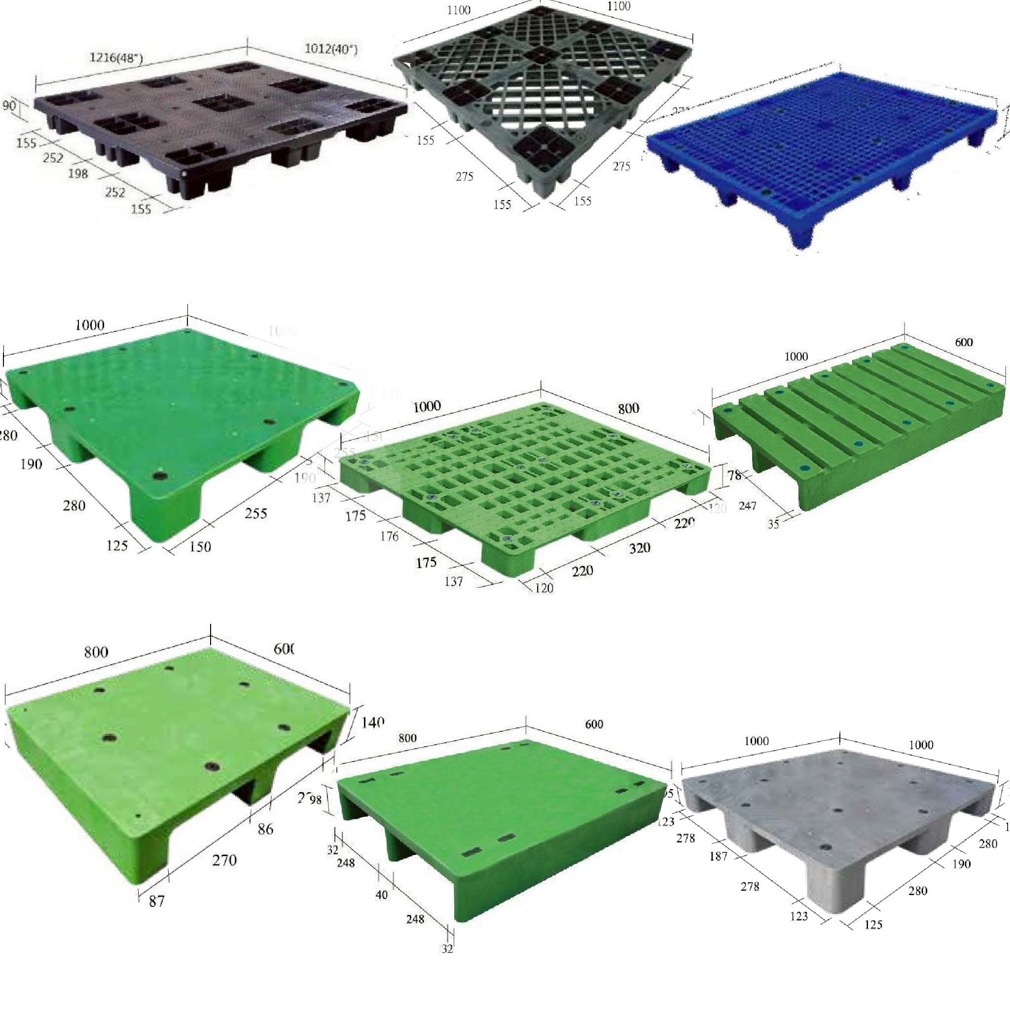 S-S-單面&小尺寸川字-套疊型塑膠棧板