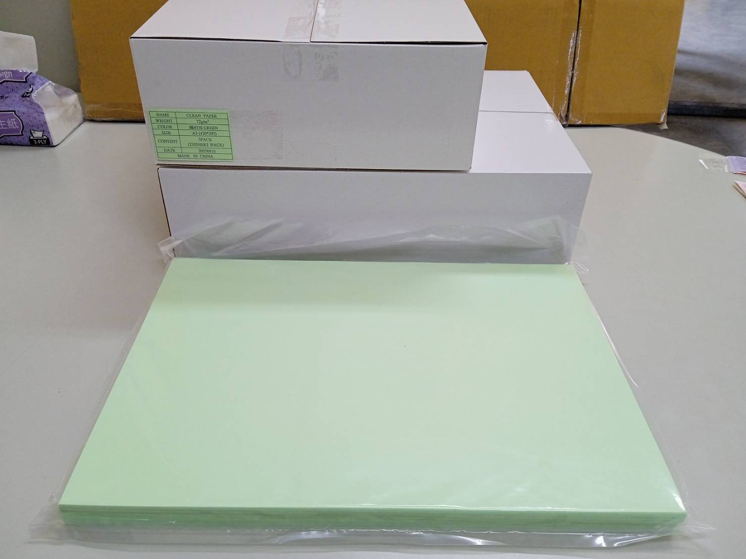 16.F-無塵紙A3-綠72G 國#350