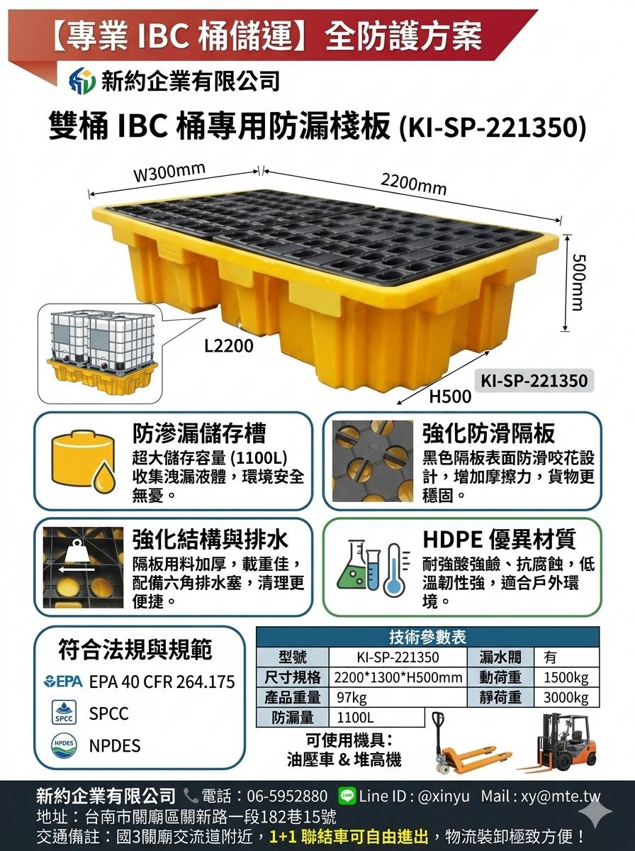 1.IBC桶專用防漏棧板KI-SP-221350