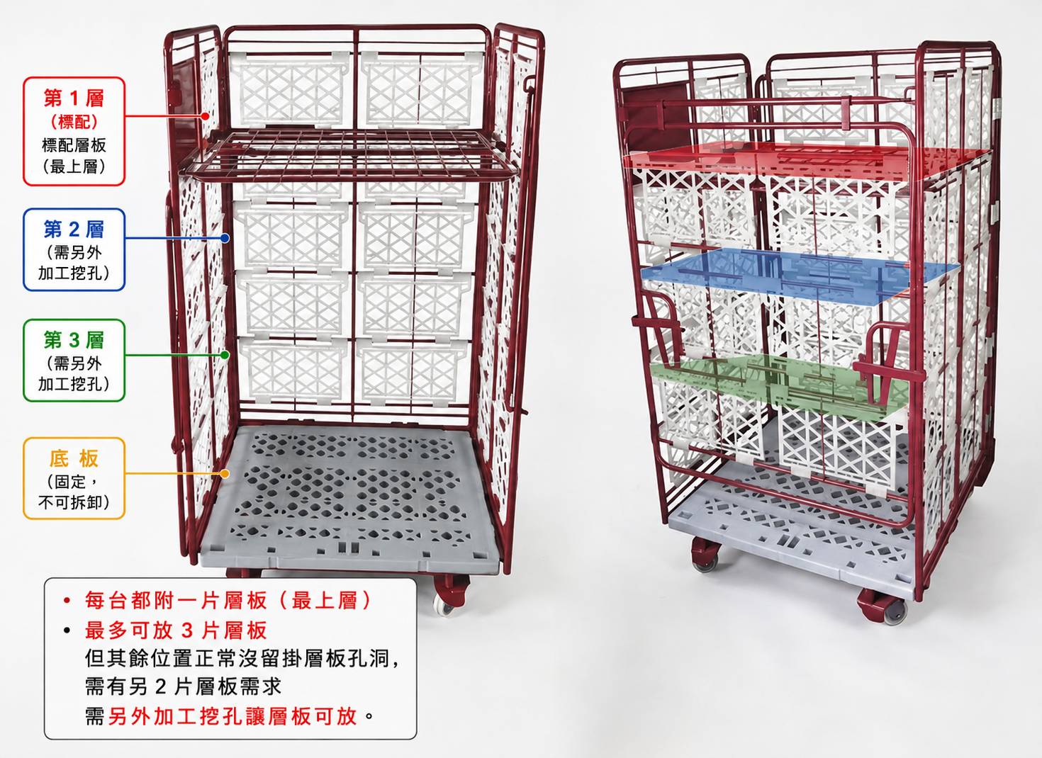 U型物流台車L-CC-1111-4L-MRC