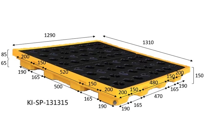 7.四桶低腳型防漏棧板 KI-SP-131315