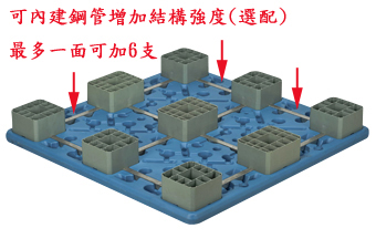 3.塑膠棧板K-DD-1111(1115*1115)