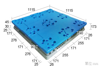 2.塑膠棧板K-DC-1111(1115*1115)