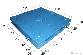 3.塑膠棧板K-DD-1111(1115*1115)
