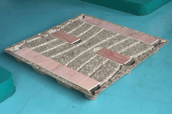 5. V-L2-110110-87 川字底部綠色木屑環保棧板