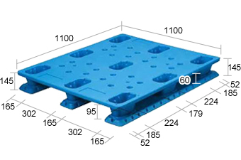 2.塑膠棧板K-LB-1111(1100*1100)