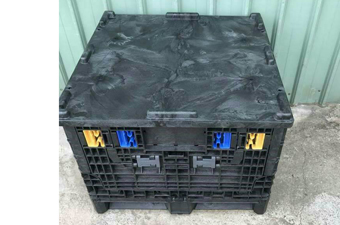 【B】中古黑色耐用型塑鋼折疊籠