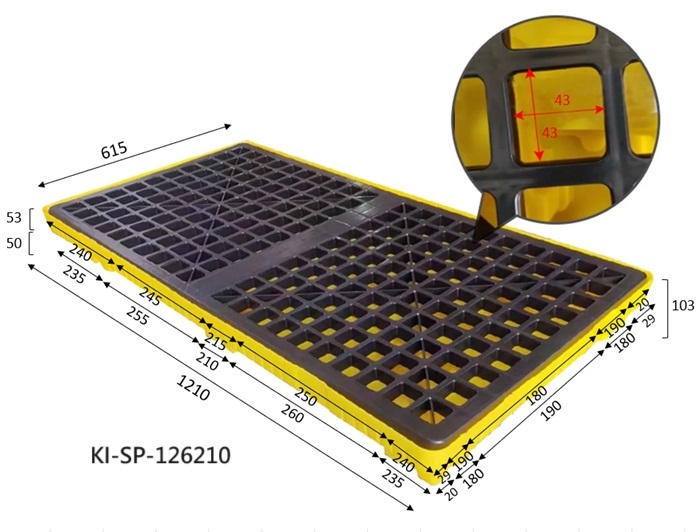 20.兩桶超低腳型防漏棧板 KI-SP-126210
