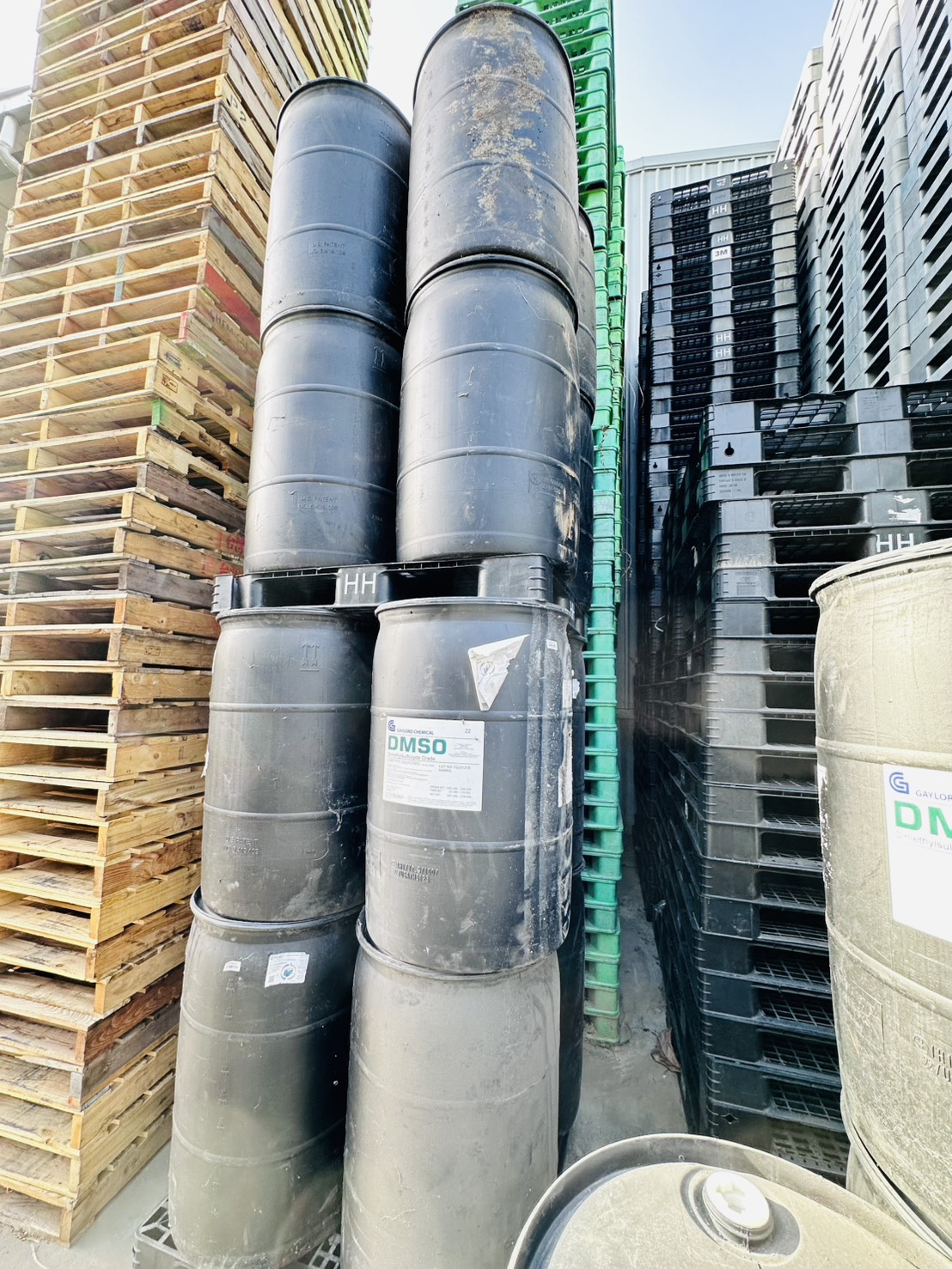 3.中古200L黑桶(沒清洗)【C】B298(原裝DMSO(二甲基亞碸))