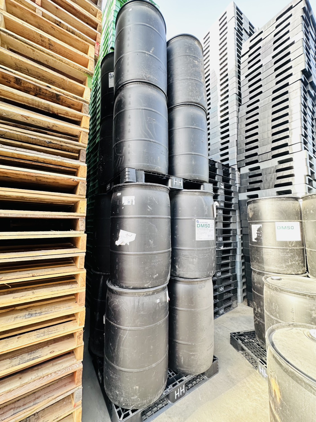 3.中古200L黑桶(沒清洗)【C】B298(原裝DMSO(二甲基亞碸))