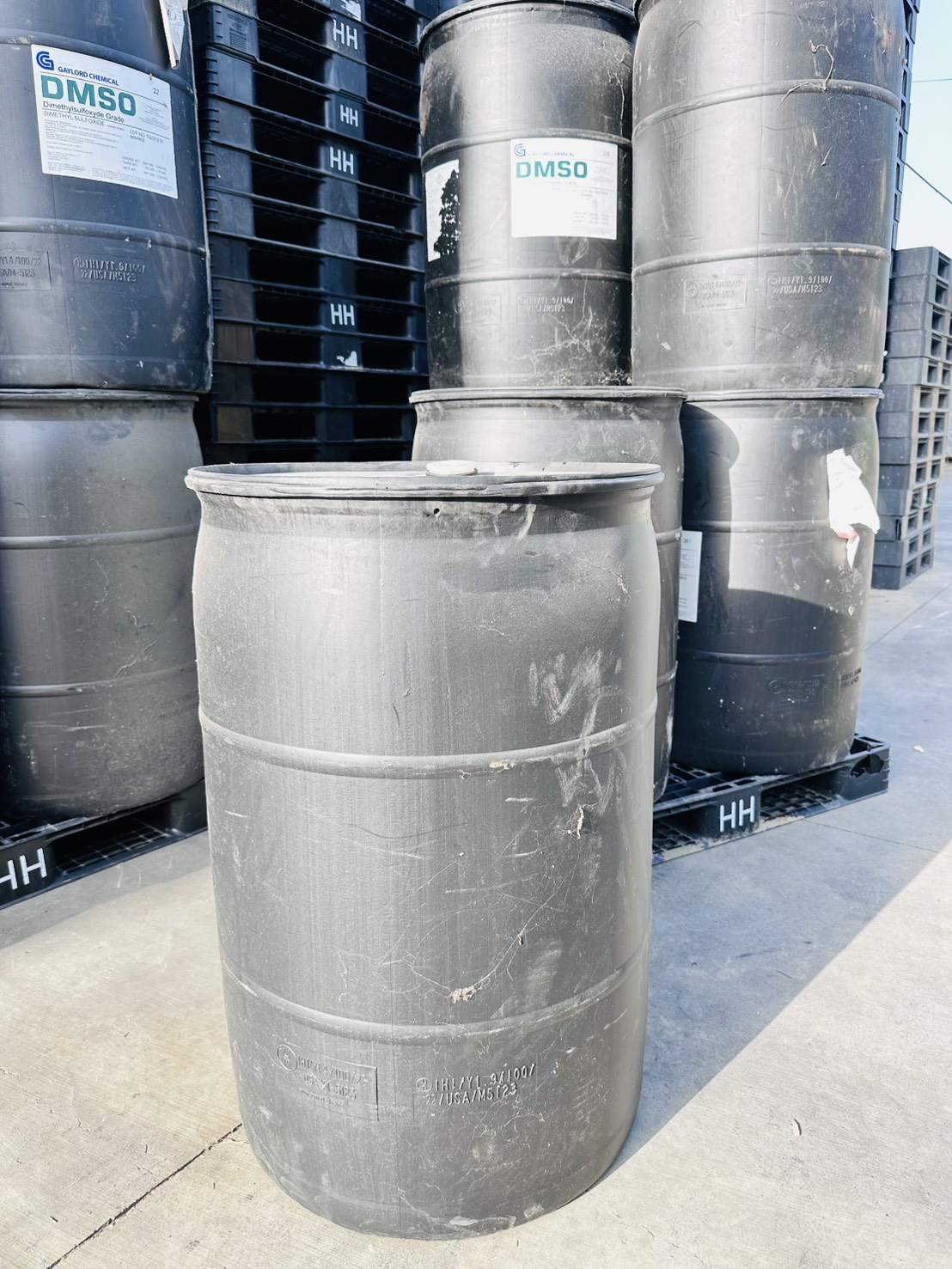 3.中古200L黑桶(沒清洗)【C】B298(原裝DMSO(二甲基亞碸))