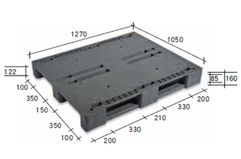 塑膠棧板P-FCJ-127105-160 E/CP/P