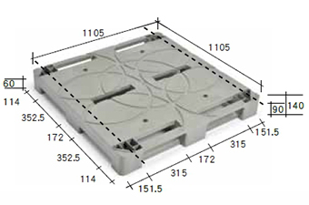 塑膠棧板P-SC-110110-140 E/CP/P/FP