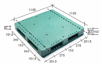塑膠棧板P-SC-110110-150 E/CP