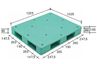 塑膠棧板P-SC-120100-155 E/CP