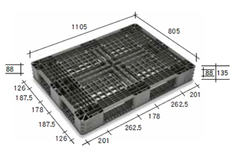 塑膠棧板P-SCJ-110080-135 E/CP/P/FP
