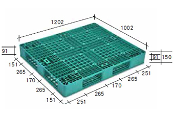 塑膠棧板P-SCJ-120100-150-2 E/CP