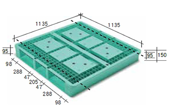 塑膠棧板P-SJ-113113-150 E/CP/P