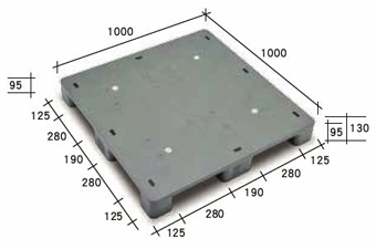 塑膠棧板P-FCUJ-100100-130 E/CP/P/FP