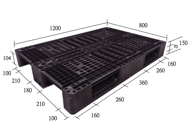 S-A4-1280-CG1單面型棧板