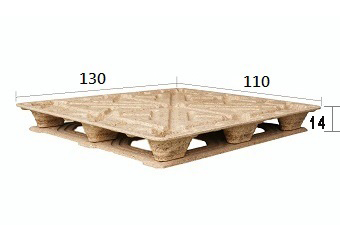 田字底部綠色木屑環保棧板-1300*1100*140